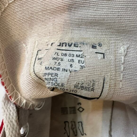 Converse Chuck Taylor All Star Low-Top Sneakers Red Size 6 - Picture 5 of 6